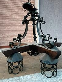 Lampadari legno massiccio