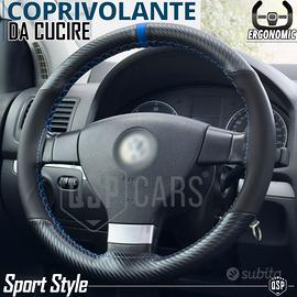 COPRIVOLANTE Auto da Cucire Pelle e Cuciture BLU
