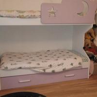 letto a castello 3 posti in legno