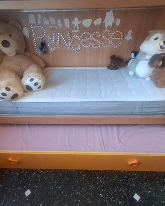 Letto lettino singolo con letto estraibile