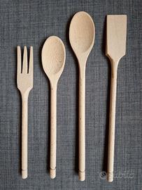 Set posate da cucina in legno