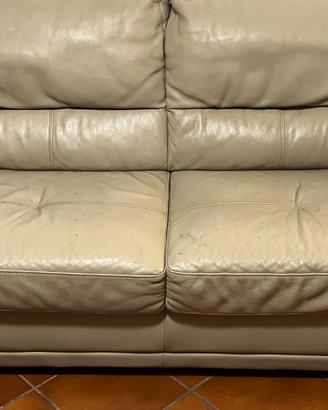 Divani tre più due posti in vera pelle