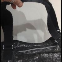 Borsa Kipling nera e argento metallizzato