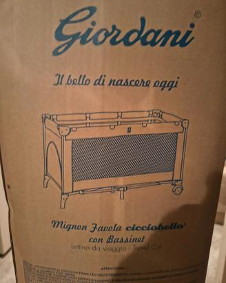 Lettino da viaggio Giordani Mignon – con bassinet