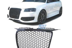 GRIGLIA AUDI A3 8P 05-08 LOOK RS3 NERO LUCIDO