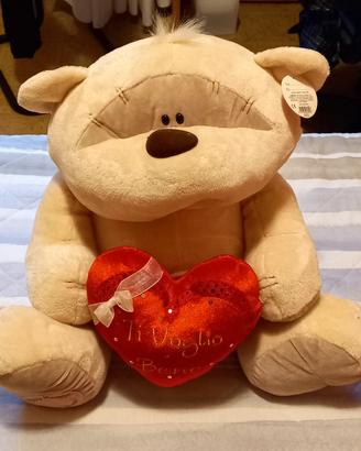 Peluche grande orso Fizzy Moon con cuore: Nuovo!