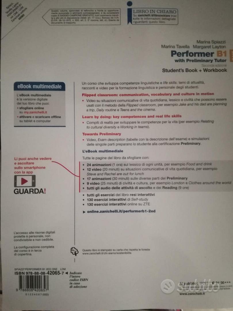 9788808420657 Performer B1 with Preliminary Tutor vol. 1. Seconda