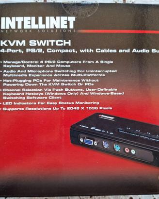 INTELLINET KVM SWITCH 4 Porte PS/2