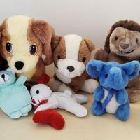 Peluches di diverso animali e forme
