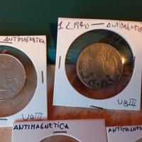 7 Monete antimagnetiche Alta qualità Vittorio Eman
