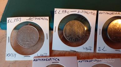 7 Monete antimagnetiche Alta qualità Vittorio Eman