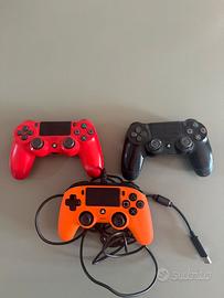 Lotto 3 Joystick (2 Originali + 1 Nacon) per PS4