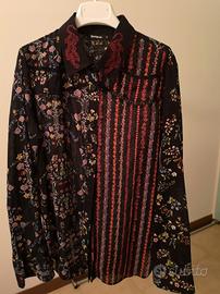 Camicia Desigual nera/fiori