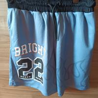 pantaloncini shorts azzurri e neri leggeri uomo XS