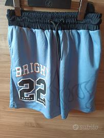 pantaloncini shorts azzurri e neri leggeri uomo XS