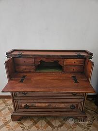 cassettiera comò con scrivania legno