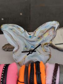 orologio murano a farfalla