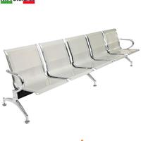 Panca per sala dattesa 5 posti in acciaioSilver