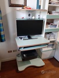 Scrivania porta pc e stampante