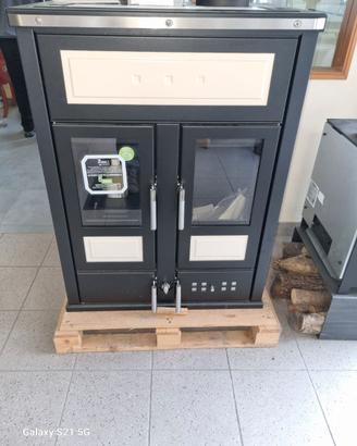 TERMOSTUFA A LEGNA/PELLET KLOVER BI FIRE-MID