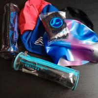 Occhiali e cuffie da nuotare