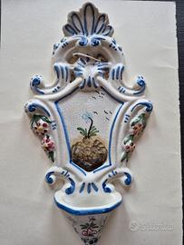 Lotto 4 acquasantiere religiose vintage da parete