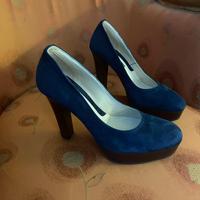 Scarpe camoscio blu Albano