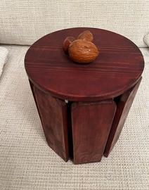 Contenitore porta frutta secca in legno