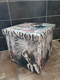 Pouf Contenitore Vintage – Marilyn Monroe & Londra