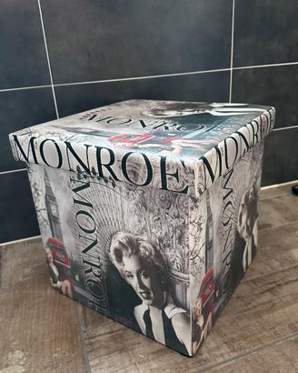Pouf Contenitore Vintage – Marilyn Monroe & Londra