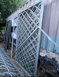 cancello porta 4 ante ferro zincato 460x240