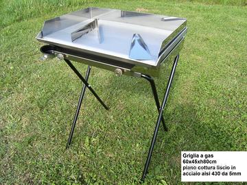 Griglia a gas 60x45 acciaio