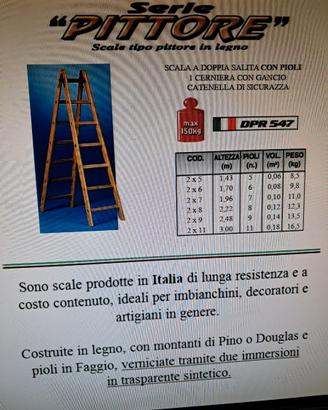 SCALA LEGNO DECORATORE