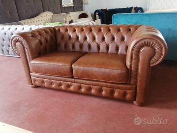 Chester 2 posti in pelle spessorata o vintage