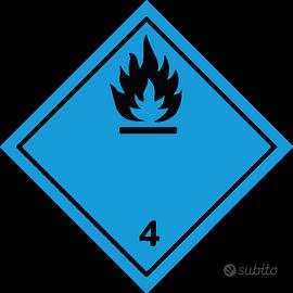 N. 50 etichette adesive classe 4 ADR