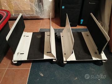 Carrelli porta pc con ruote coppia