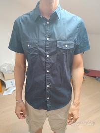 camicia uomo Gaudi maniche corte L, blu scuro