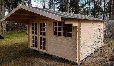 CASETTA DI LEGNO ENGLAND1 40mm 405X305x245h + PAV.