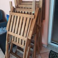 Sedie in legno pieghevoli