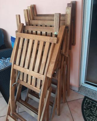 Sedie in legno pieghevoli