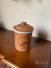 Barattolo caffè Vergnano coccio vintage collezione