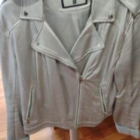 giacca ecopelle argento 