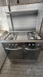 Cucina 4 Fuochi Inox con 2 Forni