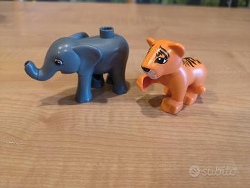 LEGO DUPLO Animali – Elefante + Cucciolo di Tigre 