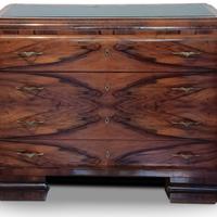 Comò vintage design art decò in palissandro