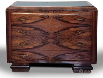 Comò vintage design art decò in palissandro