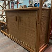 Mobile libreria vimini bamboo esterno interno