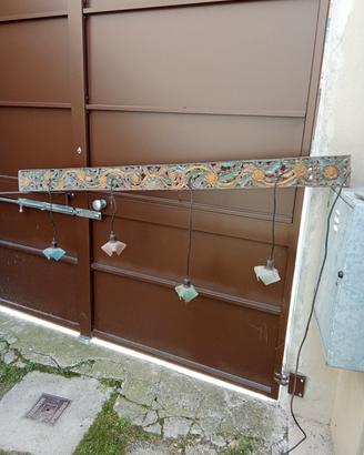 Lampadario in legno 