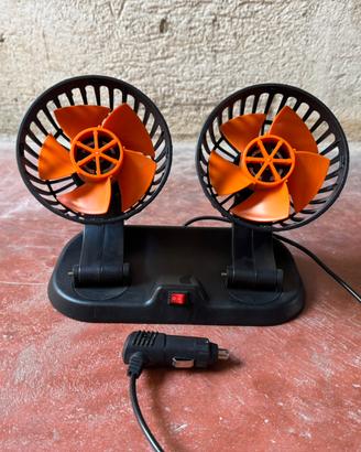Ventilatore doppio auto 12V/24V F-411 orientabile