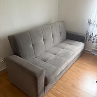 Divano letto grigio come nuovo (3 mesi di vita)